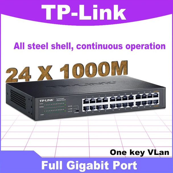 TP-LINK TL-SG1024DT Full-gigabit Network Monitoring 24-port Switch 1000M Network Cable LAN Splitter Ethernet HUB