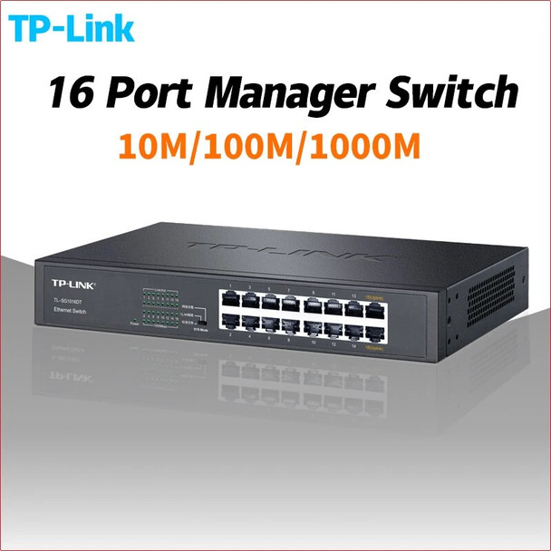 TP-Link 16 Port Gigabit Switch 1000Mbps Desktop Manage Switch Hub Network Full/Half Duplex SG2016D Convergence Isolation Vlan