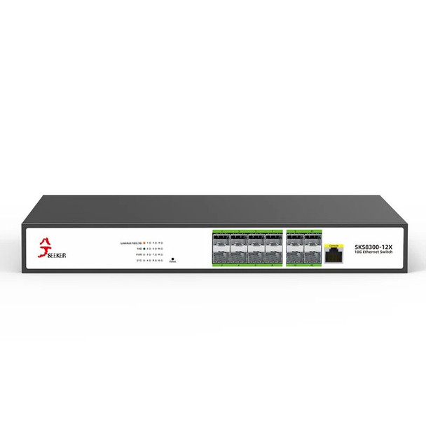 XikeStor 12-Ports 10G SFP+ Switch L3 WEB/CLI Manage Network Switch Support DHCP Port aggregation VLAN Ethernet Hub