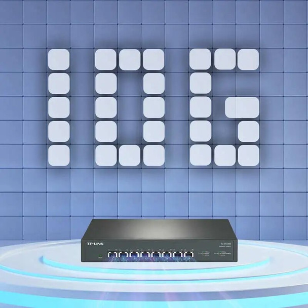 Tp-link TL-ST1008 Ethernet Switch 10 Gigabit 10000mbps Switching 8*10gbps RJ45 Backbone Networking Hub of Mining Machinery
