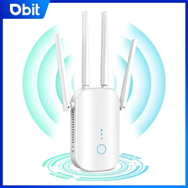 DBIT WiFi Extender Signal Range Booster, Dual Band 1200Mbps Wireless Internet Repeater, Remote Signal Amplifier for Home