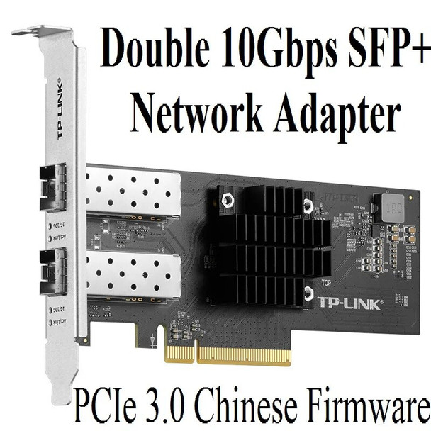 Chin-Firmware, PCIe 3.0 10Gbps Network Card, PCI Express 10G/1Gbps SFP+ Network Adapter Card, 2* 10 Gigabit SFP+ Ports