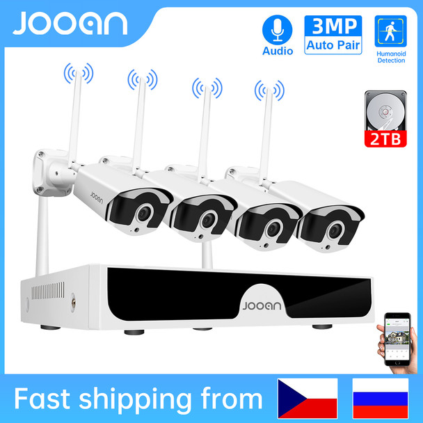 Jooan 8ch Nvr Hd 3mp Wireless Cctv Camera System Audio Record Outdoor