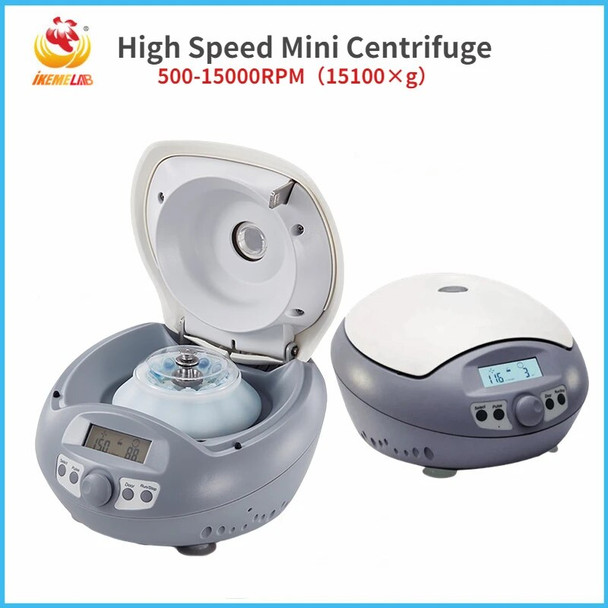 IKEME High Speed Mini Centrifuge 500-15000RPM 0.2ml 0.5ml 1.5ml 2ml Centrifuge Lab Plasma Centrifuge Machine