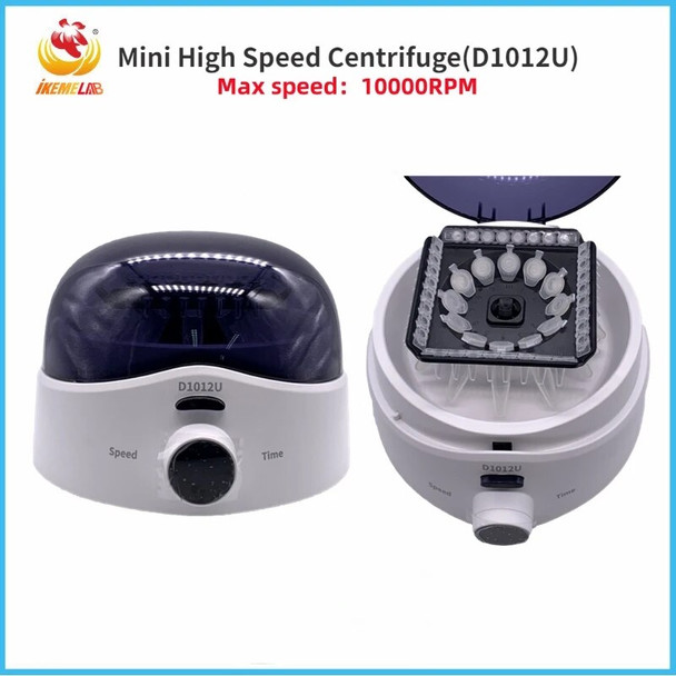 IKEME Mini High Speed Centrifuge 10000rpm DC Motor MicroCentrifuge Machine Portable Digital Mini Centrifuge Lab 2023 New