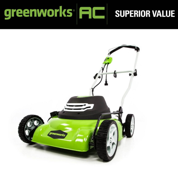 Greenworks 12 Amp 18-inch Corded Electric Walk-Behind Push Lawn Mower