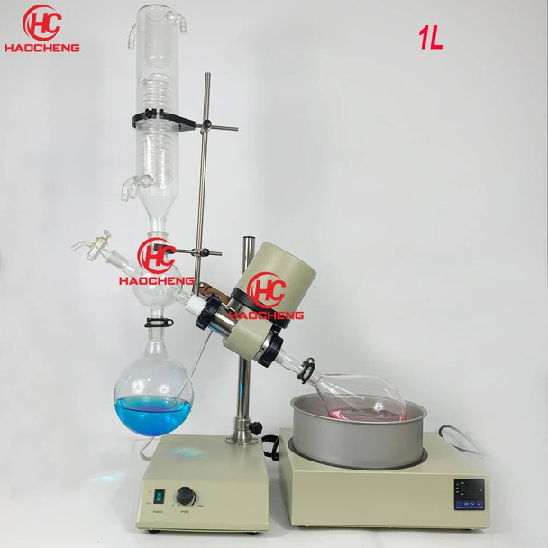 Free shipping,Hot Sale 1L Manual Lift Rotary Evaporator with 3 years warranty