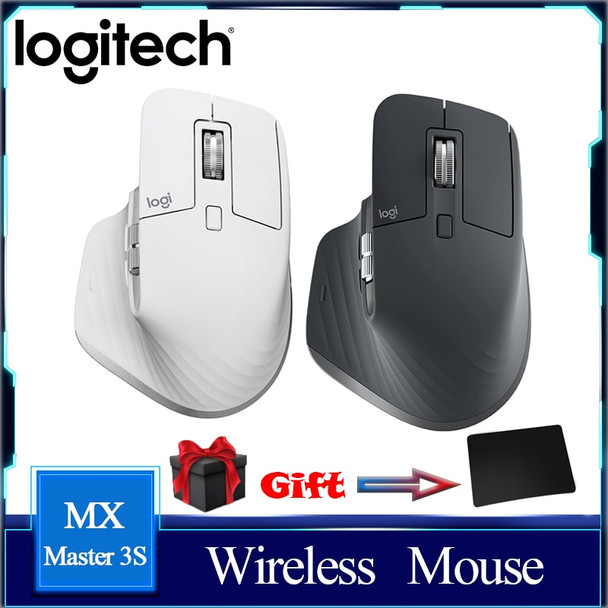Logitech MX MASTER 3S 2.4GHz Wireless Mouse DPI 8000 Laser Wireless Bluetooth Gaming Office Mice For Laptop PC Windows 7/8