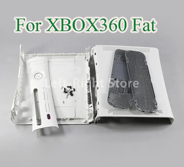 1set For XBOX 360 Fat Housing Case House Shell Have Logo Black White Color Full Housing Case For XBOX 360 Fat Console
