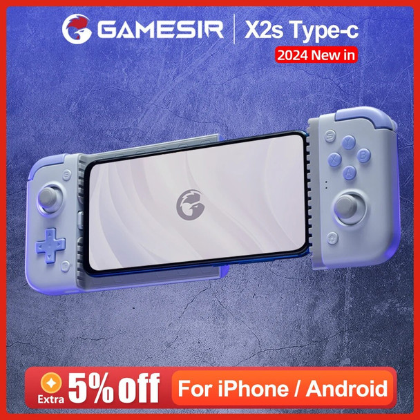 GameSir X2 s Type C Gaming Gamepads Mobile Phone Controller with Hall Effect Stick Trigger Xbox for iPhone 15 Android Cloud Game