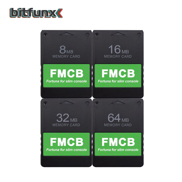 Bitfunx Fortuna FMCB Free McBoot Memory Card for Sony Playstation 2 PS2 Slim Game Console