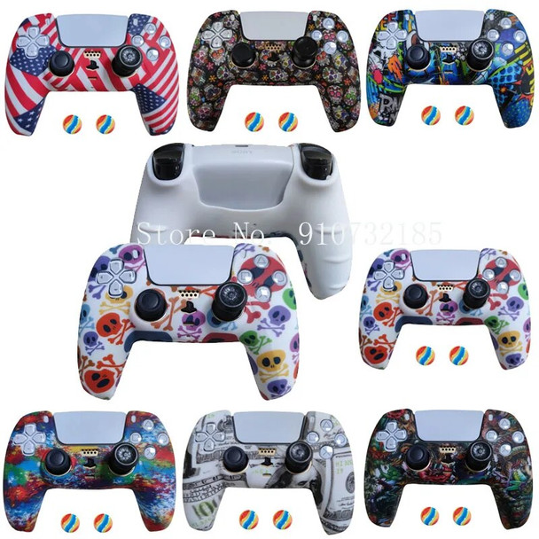 50PCs/Lot Protective Cover Silicone For SONY Playstation 5 For PS5 Controller Rubber Case For PS5 joysticks Thumb Grips Caps