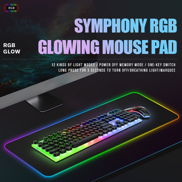 Large luminous mouse pad, RGB streamer, LED gaming internet café table mat, home keyboard pad