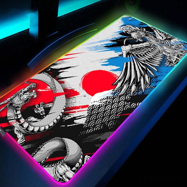 Dragon LED Gaming Mousepads Large Backlight Desk Mat 90x40cm Gamer Mousepad RGB Keyboard Mats Mouse Pad Mouse Mat Company