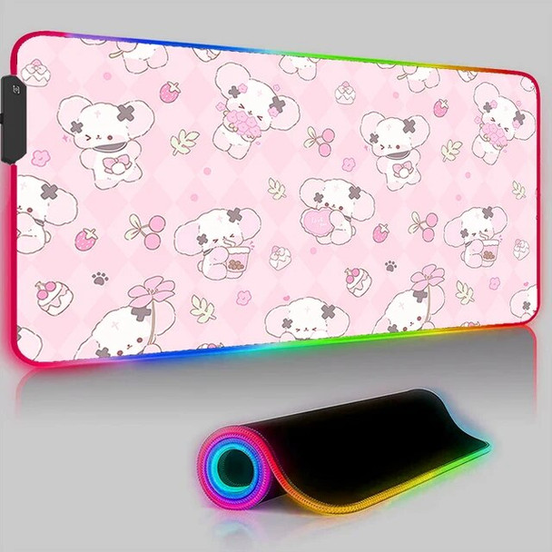 Cute Cartoon Dog Mouse Pad LED Backlight Pad Laptop Gaming Accessories Keyboard Mousepad RGB PC Kawaii Anime Desk Mat XXL Carpet Cute Cartoon Dog Mouse Pad LED Backlight Pad Laptop Gaming Accessories Keyboard Mousepad RGB PC Kawaii Anime Desk Mat XXL Carpet