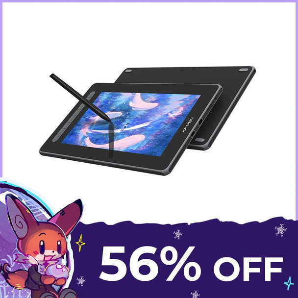 XPPen New Artist 12 Pen Graphic Tablet Monitor Drawing Tablet 127% sRGB 8192 Level with 8 Keys Tilt Support Windows mac Android