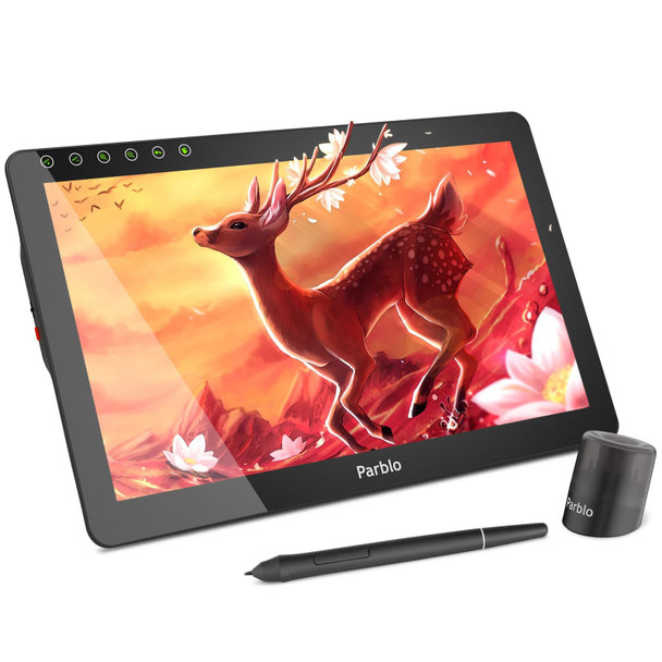 Parblo Coast16Pro Graphic Tablet Drawing Monitor 15.6" IPS LCD Support Android Phone 8192 Digital Drawing Tablet Design