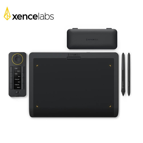 XENCELABS Graphic Tablet with Quick Keys Remote, 12" Drawing Pen Tablet with 2 Battery-Free Stylus for Win/Mac/Linux,Black