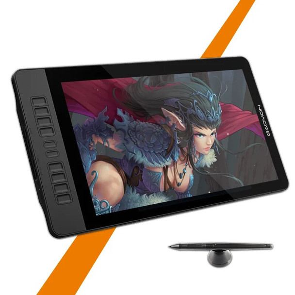 15.6 Inch GAOMON PD1560 IPS HD Drawing Graphics Tablet Monitor 8192 Level Pressure Sensitivity Pen Display with Adjustable Stand