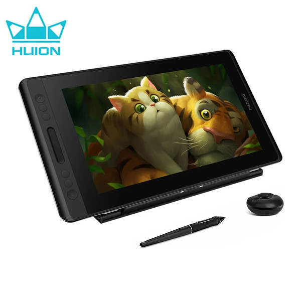 HUION Kamvas Pro 13 Graphic Tablet Monitor 13.3 Inch Screen Animation Drawing Display with Touch Bar Tilt Support Digital Pen