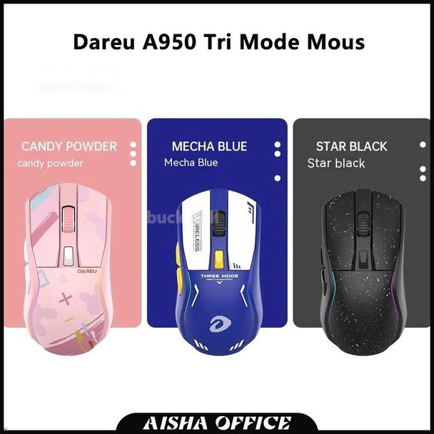 Dareu A950 Mouse Tri Mode Wireless Bluetooth 2.4G Wired USB Mechanical Mouse Accessory For Keyboard Pc Office Gamer Mice Gifts