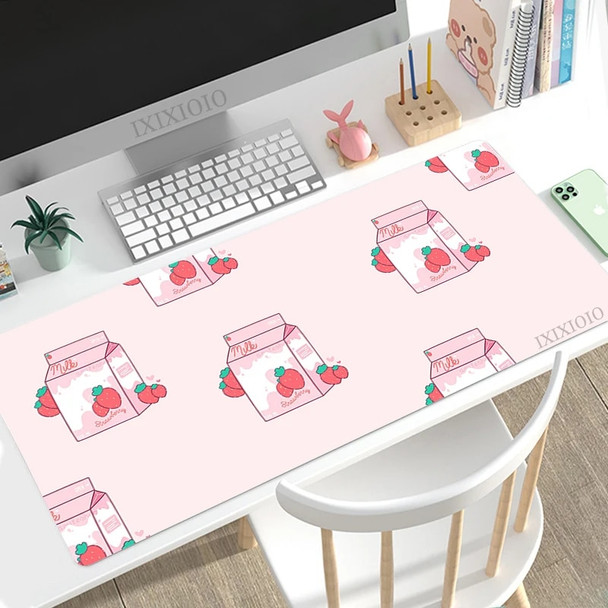 Kawaii Strawberry Milk Mouse Pad Gaming XL Home HD Custom Mousepad XXL keyboard pad Non-Slip Office Office Accessories Mice Pad