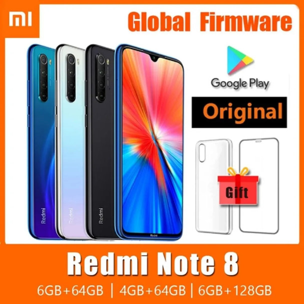 Xiaomi Redmi Note 8 Global Firmware Smartphone 6+128Gb 48Mp Android 11 Octa Core 4000mAh Battery Xiao Mi Note8 Mobile Phones