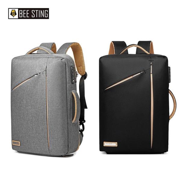 Laptop Bag 15.6 inch With Combination Lock Anti-Theft Waterproof Men's Business Backpack For Macbook Air Pro Dell Hp Lenovo Asus