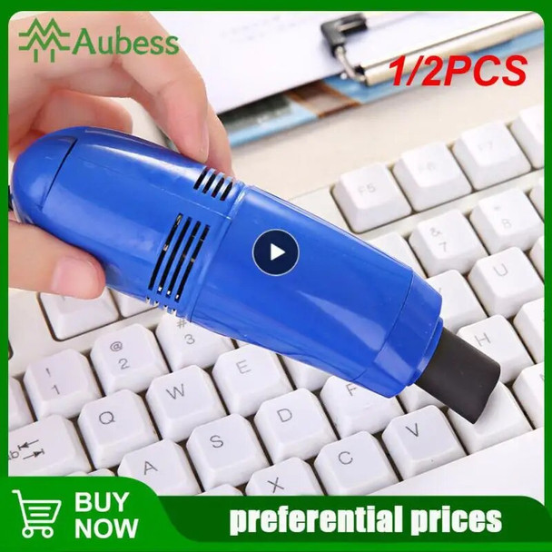 1/2PCS Mini USB Computer Dust Cleaning Brush Portable Handheld Keyboard Vacuum Cleaner For Laptop Desktop PC Computer Cleaning