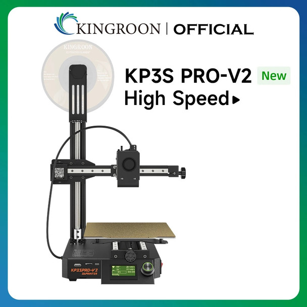 KINGROON KP3S Pro V2 High Speed 3D Printer Fast Printing Max 500mm/s 3DPrinter 25 Point Auto-Leveling 100Mbps Network 3D Printer