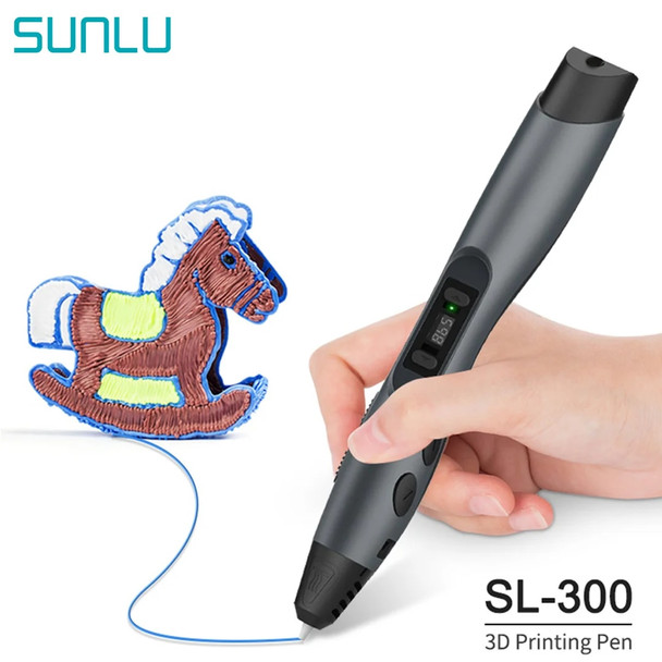 SUNLU 3D Printing Pen SL-300 1.75mm ABS PLA 2 Types Filament 3d Drawing Pens With Filament LED Display For Children Creation