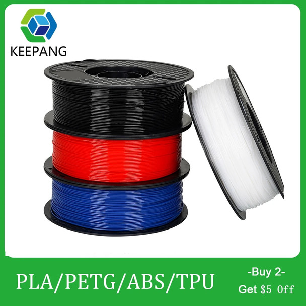1KG 1.75mm 3D Printer Filament (2.2LBS) Plastic PETG/PLA/ABS/TPU Filament Tangle-Free No Bubble 3d Printing materials