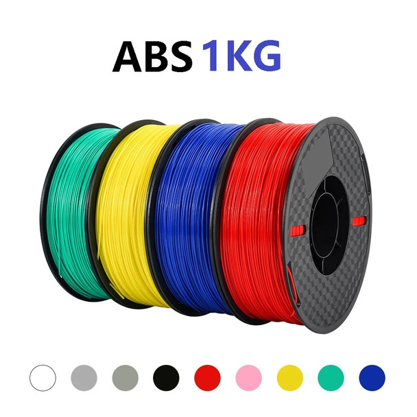 Filament ABS 1.75mm 3D Printer 3D Printing Plastic Material No Bubble 1KG 2.2LBS Spool Multi color for 3D Printers
