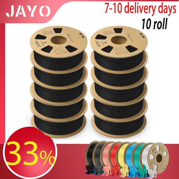 JAYO 3D Printer PLA//PETG/PLA PLUS/ASA/ Easy ABS Filament 1.75mm 10 Rolls 3D Printing Materials Non-toxic for 3D Printer&3D Pen