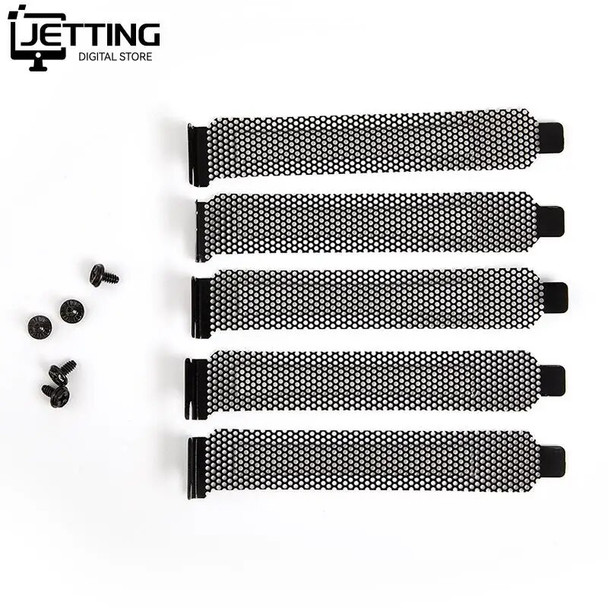 5pcs PCI Slot Cover Dust Filter Blanking Board Cooling Fan Dust Filter Ventilation PC Computer Case 12cm