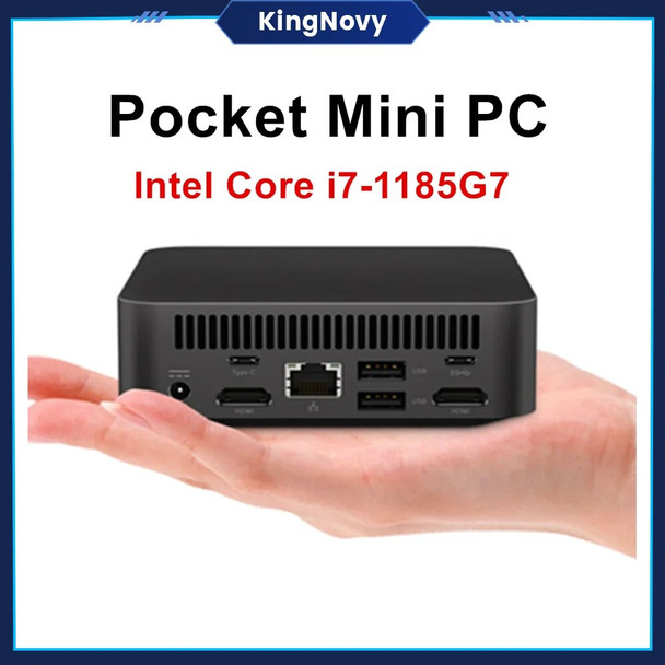 Cheap Office Mini PC 11th Gen Intel i7 1185G7 Windows 11 Gaming Desktop Computer Barebone Pocket PC DDR4 NVMe NUC 4K HTPC WiFi6