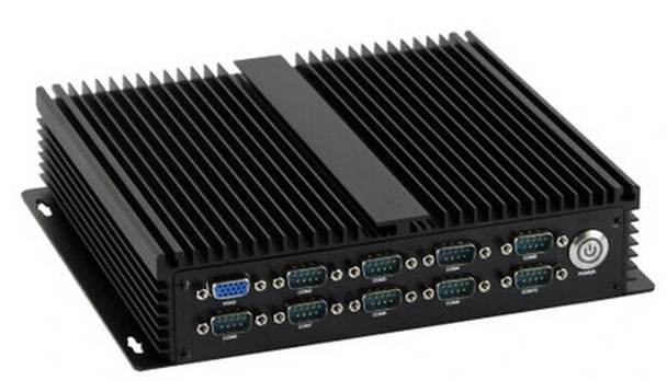 GS-S2220-10COM Computer Fanless Mini Industrial BOX PC For Intel 1037U CPU 10 COM \ 1LPT \ 2 Giga Ethernet \ 2 VGA Barebone 12V