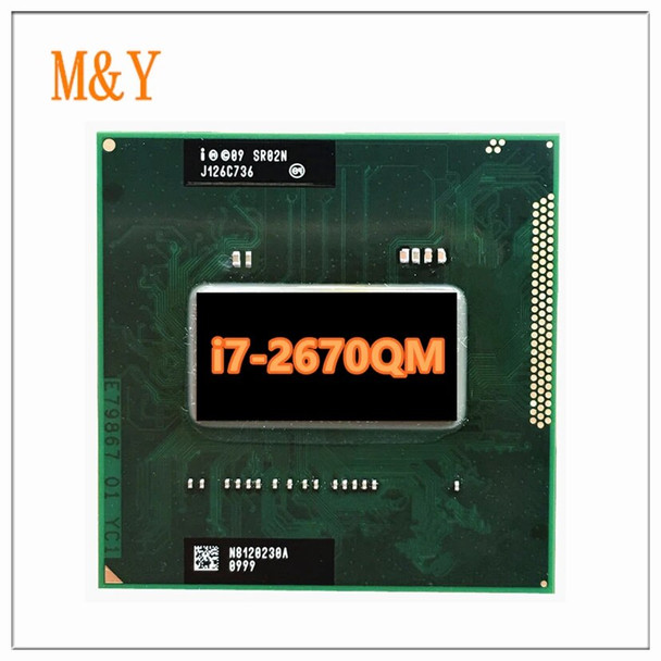 Core I7-2670QM SR02N Processor i7 2670QM notebook Laptop CPU Socket G2 rPGA988B Suitable for HM65 75 76 77 chipset laptop
