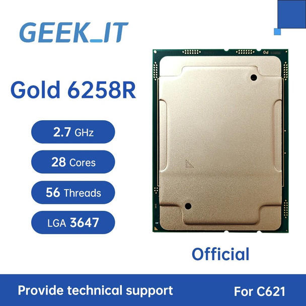 Intel Xeon Gold 6258R SRGZF 2.7GHz 28-Cores 56-Threads 38.5MB 205W LGA3647 CPU Processor C621