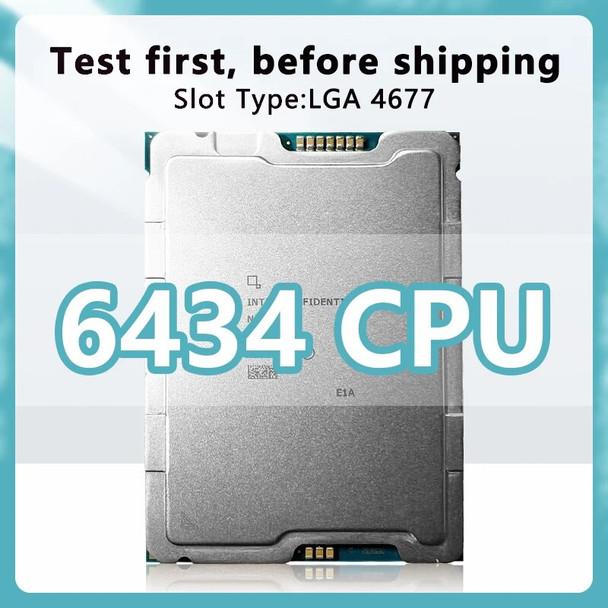 Xeon Gold medal 6434 official version CPU 3.7GHz 22.5MB 195W 8 Cores 16 Threads processor LGA4677 for C741 server motherboard