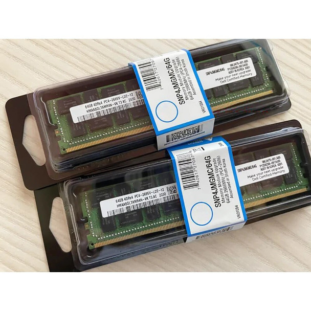 1PCS For DELL Server Memory SNP4JMGMC/64G 64GB 4DRX4 DDR4 2400MHz ECC RDIMM RAM Fast Ship High Quality