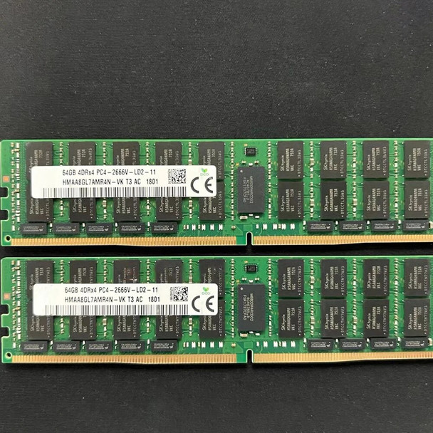 1PCS For SK Hynix RAM 64G 64GB DDR4 4DRX4 PC4-2666V 2666MHZ ECC REG Memory