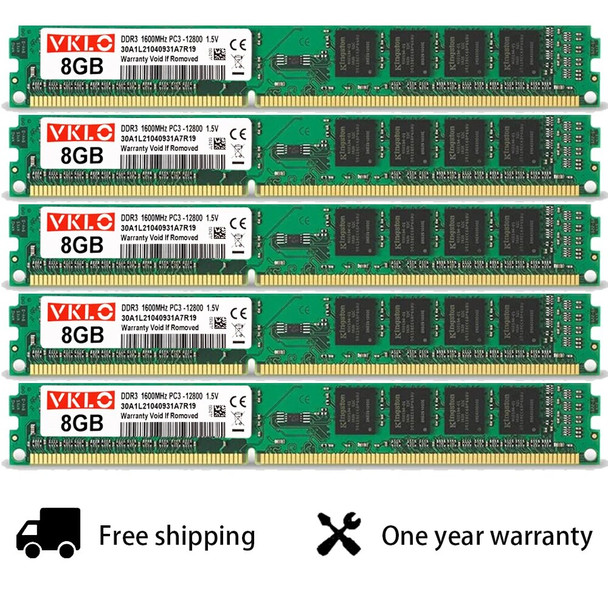 50X8G 1333MHz 1600MHz 1866MHz Desktop Memory DDR3 RAM PC3-10600 PC3-12800 PC3-14900 For Intel AMD Motherboard Narrow Board Memor
