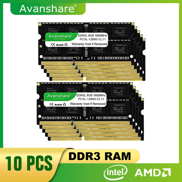 Promotion Avanshare DDR3 4gb 8gb 1333MHz 1600MHz Sodimm Notebook memory 1.35V 1.5V Memoria Ram ddr3 Laptop Memory For Intel AMD