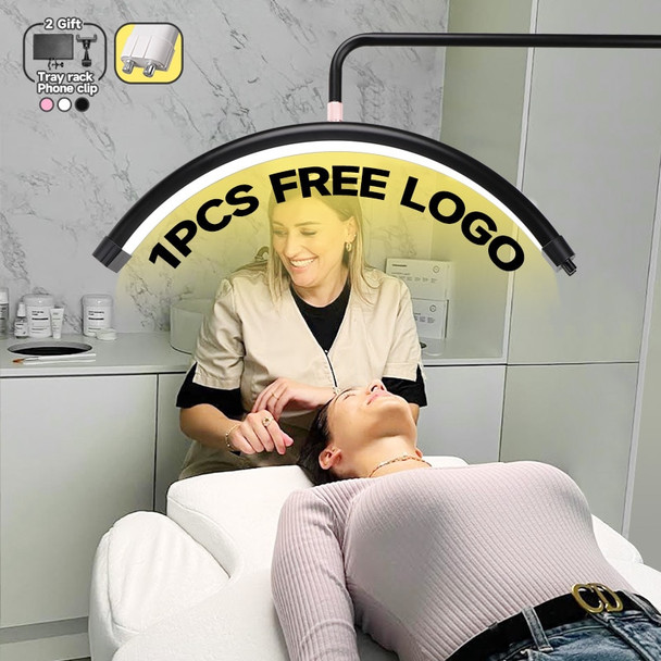 Custom Logo Half Moon Light Lash Eyebrow Led Ring Nail Tech Eyelash