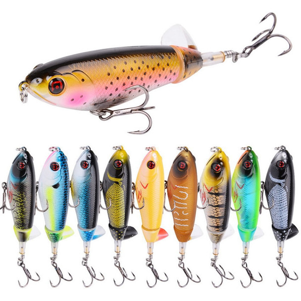 1Pcs Whopper Plopper Fishing Lure 17g/13g/35g Catfish Lures For Fishing Tackle Floating Rotating Tail Artificial Baits Crankbait