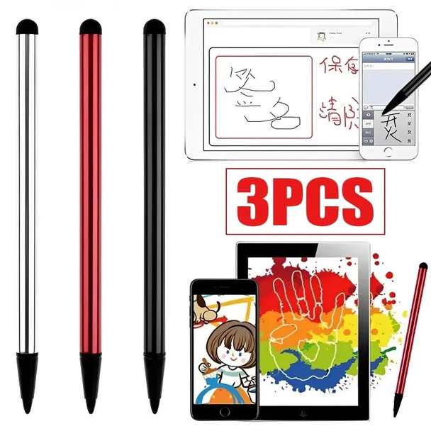1/3PCS 2 in 1 Universal Stylus Pen For Android Mobile Phones Tablet IOS iPhone iPad Capacitive Screen Drawing Touch Pencil