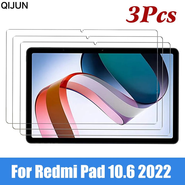 3 Pieces HD Scratch Proof Tempered Glass Screen Protector For Redmi Pad 10.61 2022 Xiaomi MI Redmi Pad Tablet Protection Film