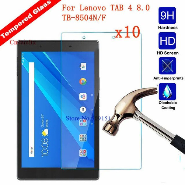 10 PCS Real Tempered Glass For Lenovo Tab 4 8 TB-8504 TB-8504F Premium Screen Protector 2.5D 9H Ultra Tablet PC Protective Film