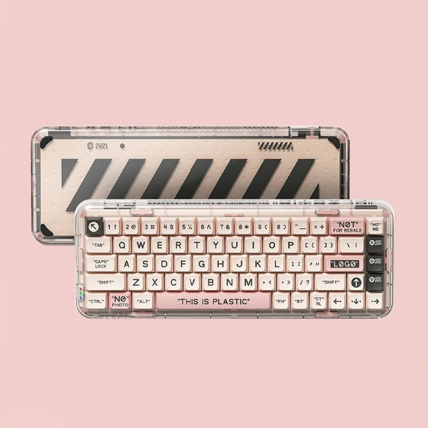 MelGeek Mojo68 Christian See-through RGB Hotswap Bluetooth 2.4G Wireless Custom Programmable Gateron Switch Mechanical Keyboard